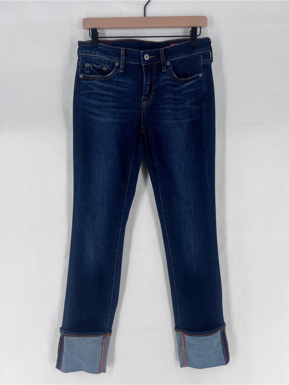 Jean Shop Cindy Cuffed Skinny Jean Dark Wash Denim Women's Size 27